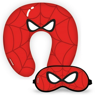 Kit Viagem - Almofada de Pescoço + Máscara de Dormir - ISOPRENE - Herói Aranha