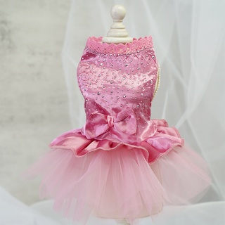 Verão Cachorros Saias De Lantejoulas Princesa Vestidos De Cão Para Cachorro Pequeno Tutu Vestido De Chihuahua Garota Vestuário