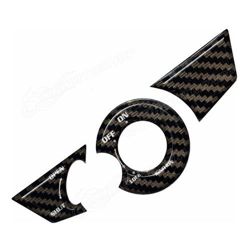Apenas Adesivo Protetor 3d Mesa Chave Ignição Moto Titan 150 Cb 300 fibra, Apenas chave ignição prata cromado