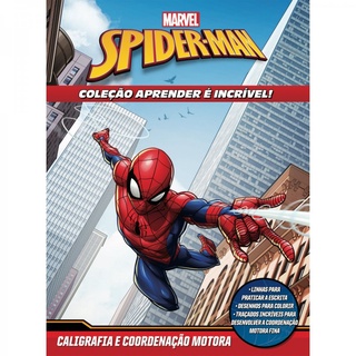 Aprender é Incrível Marvel - Homem Aranha Caligrafia e Coordenação Motora