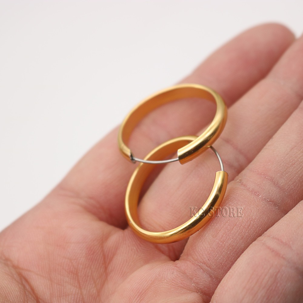 Brinco Dourado a ouro banahdo Feminino Argola Grande maior Antialérgico nao escurece e leve 26mm boa qualidade oferta