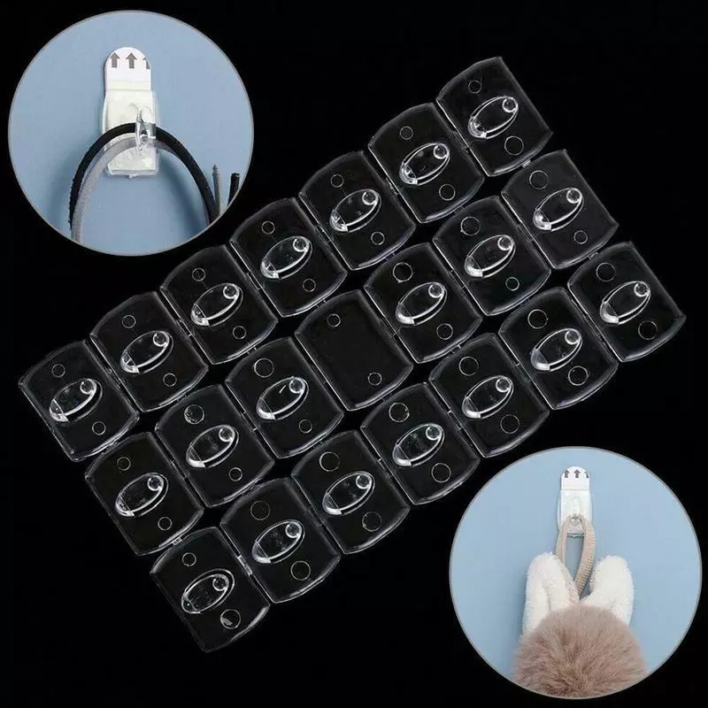 20 Pcs Ganchos De Parede Removível Titular / Ganchos Auto Adesivo Rack À Prova D 'Água Transparente Forte / Mini Limpar Gancho Clips em Oferta na Shopee