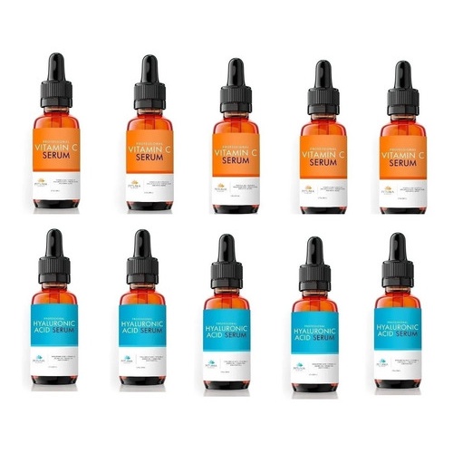 Promoção Revenda 5 Ácido Hialurônico + 5 Vitamina C Petúnia 30ml