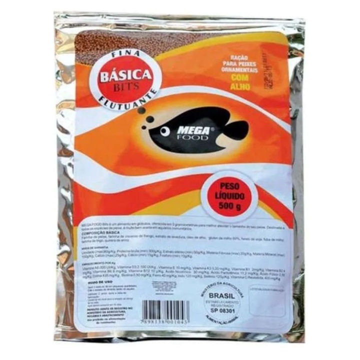 RACAO PEIXES MEGA FOOD FINA 500G