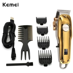 Kemei Professional Barber Aparador De Cabelo Sem Fio Para Homens Display LCD KM-1986