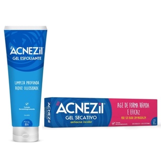 Kit Antiacne Acnezil - Gel Esfoliante 80g + Secativos de Espinhas