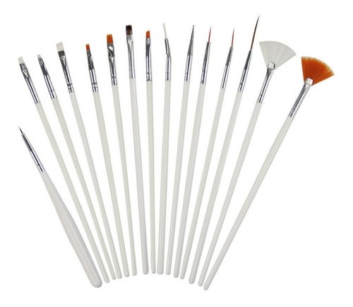 Kit 12 Pincéis Pincel Carga Dupla Uv Unha De Gel Porcelana