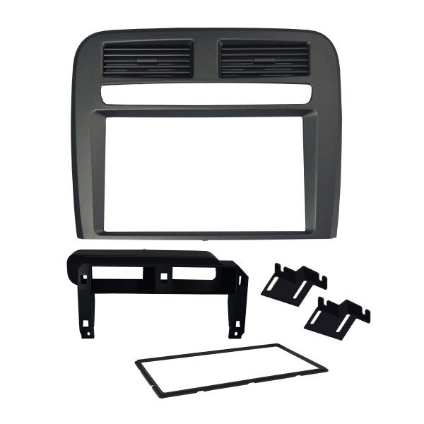 Moldura Painel 2 Din Fiat Punto 2008 2009 2010 2011 2012 - Grafite em Oferta na Shopee