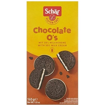 Detalhes do Kit com 3 Biscoitos de Chocolate O's Sem Glúten 165g Schar
