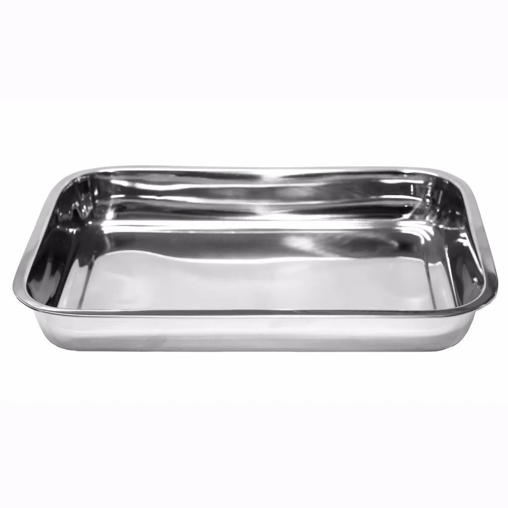 Kit 3x Assadeira Travessa C/ Alca 49x34x6,5cm Aco Inox em Oferta na Shopee