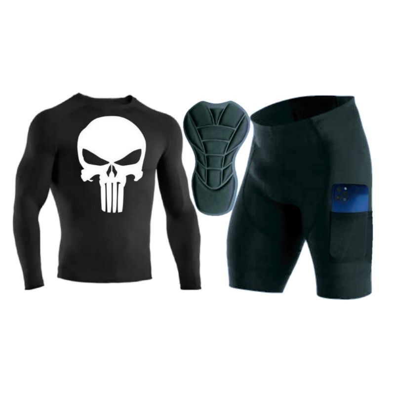 Conjunto Camiseta E Bermuda Ciclismo Bike Mtb Masculino Com Forro De Alta Densidade D90
