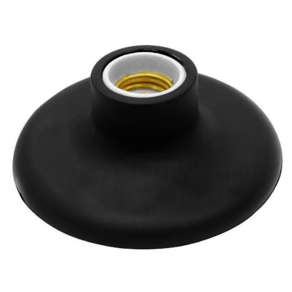 5 Plafon Plafonier Preto E27 Bocal Porcelana