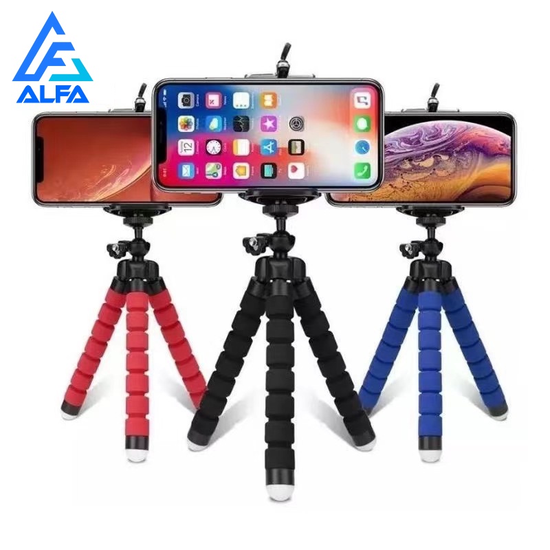 Mini Suporte tripé De Mesa Escalavel Para Celular Gira 360º