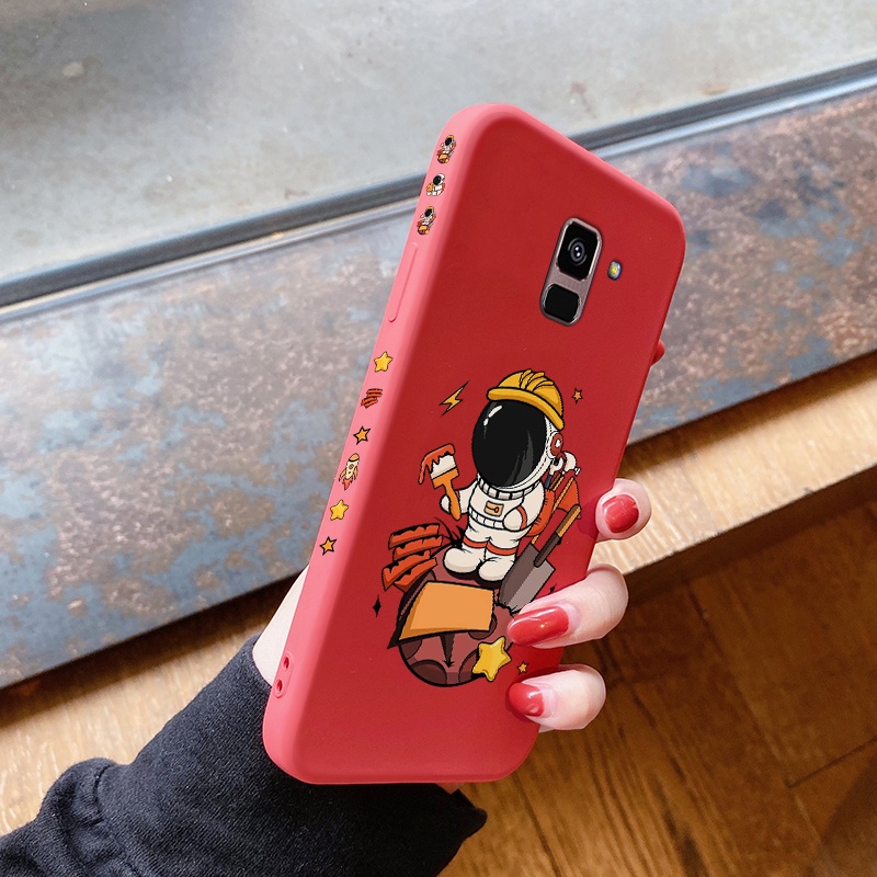 Para Samsung Galaxy A8 plus 2018 Caso Criativo NASA Astronauta Câmera ...