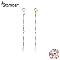 BAMOER Cordão Extensor De Prata Esterlina 925 Para Fazer Joias