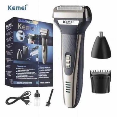 Maquina Barbear Shaver Kemei 3 Em 1 -KM-6776 Nariz Barba Pelos e Corpo  Ou KM-6558 em Oferta na Shopee