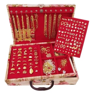 kit joias feminino 25 peças banhados prata e ouro(não acompanha mostruario) em Oferta na Shopee