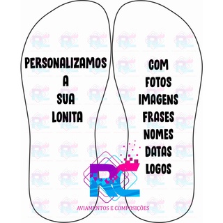 Lonita Criação Modelo Especial para Customização e Artesanato em Chinelos