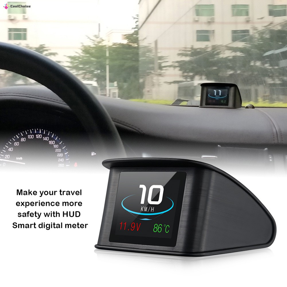 P10 HUD Carro Cabeca Up Display Inteligente Velocimetro Digital LCD 2 ...