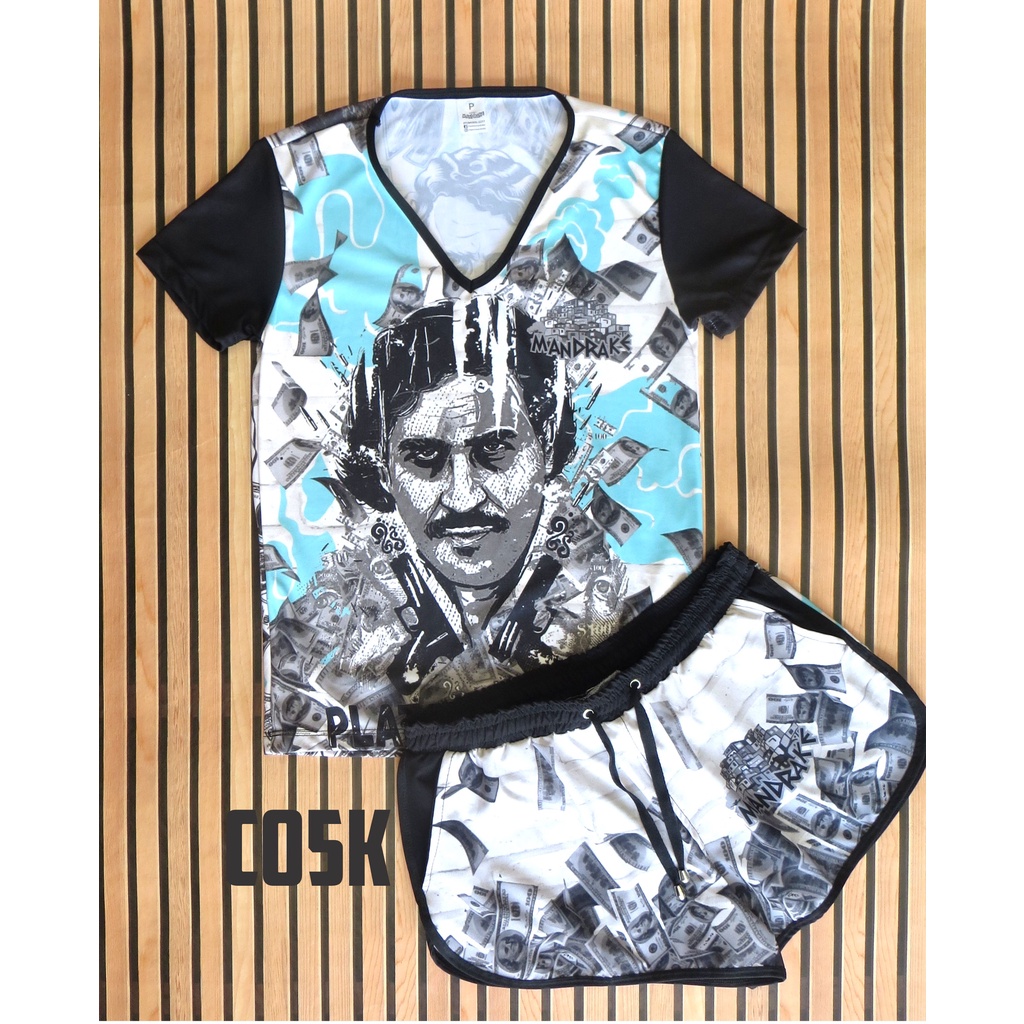 Kit Feminino Império Mandrake Cria de Quebrada Favela babylook + Short Cod 05