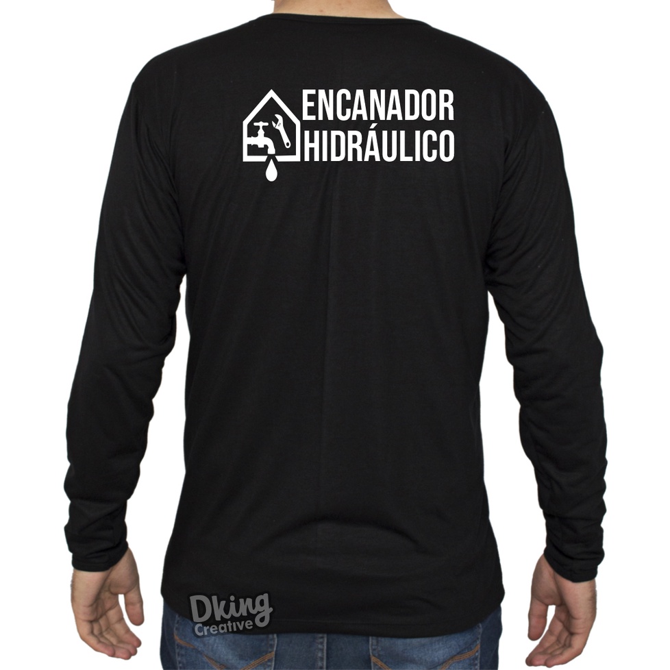 Camiseta Encanador Hidráulico Camisa Trabalho Uniforme Profissional Blusa Manga Longa