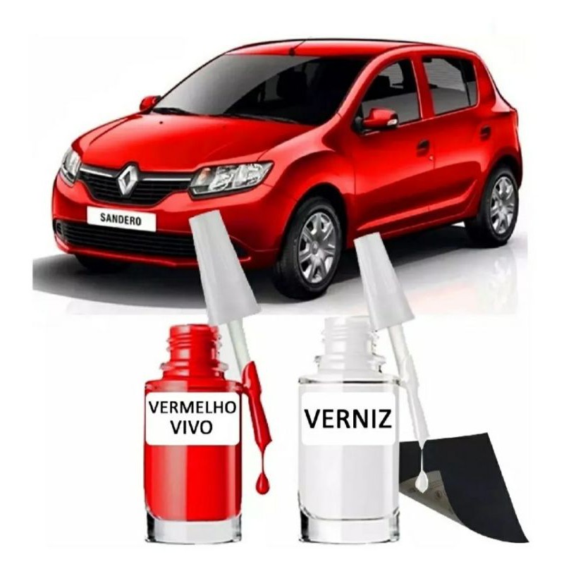 Tinta Tira Risco para Sandero Cor Vermelho Vivo em Oferta na Shopee