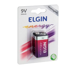 Bateria Recarregavel 9v 250 Mah Elgin Original