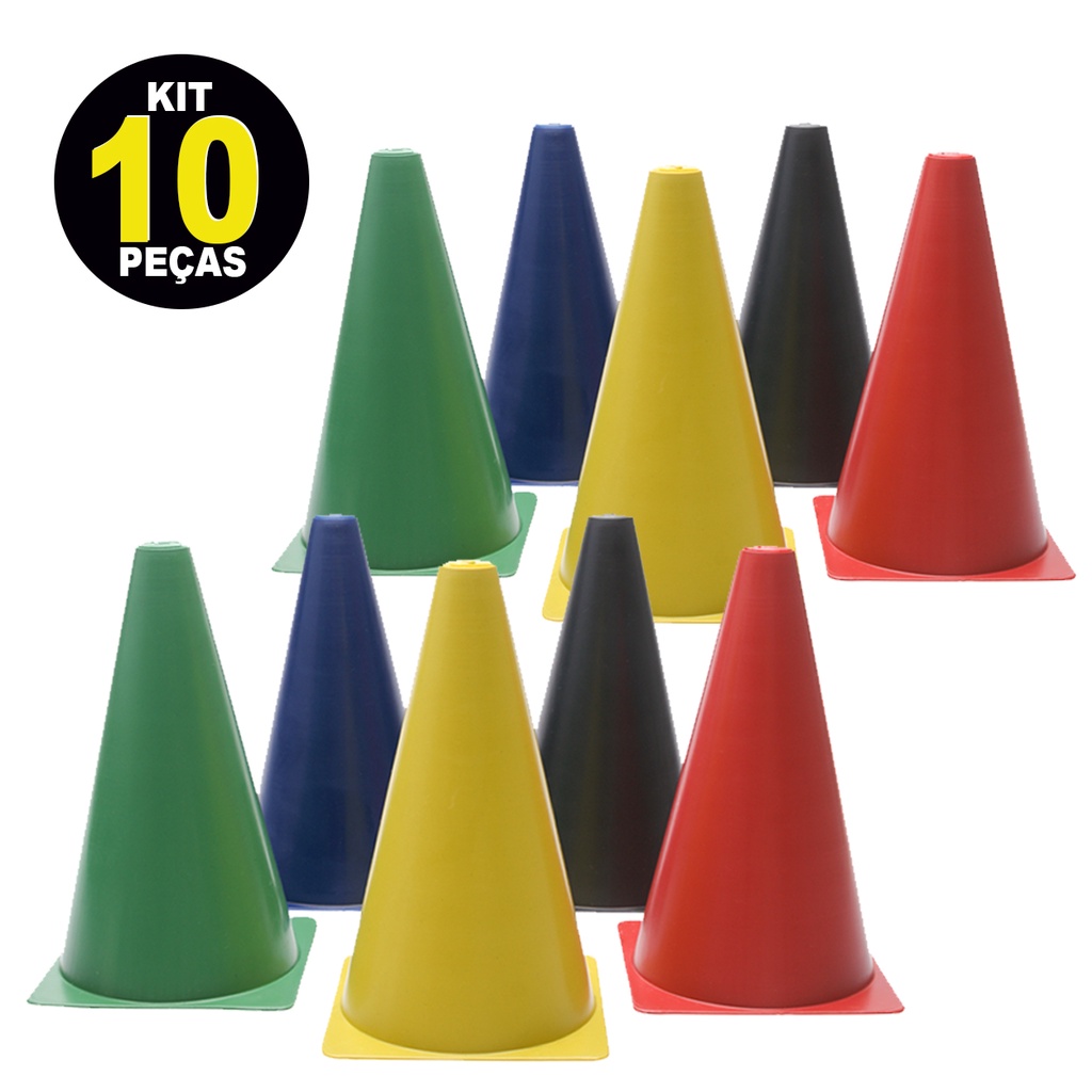 Kit Cone Agilidade Treinamento Funcional Para Circuido Agilidade Sinalização Esportiva Futebol Cones