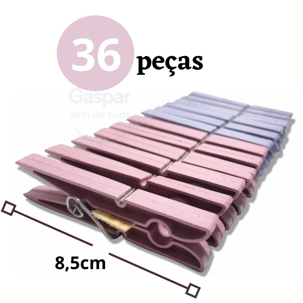 36 Prendedores Pregadores Roupa Plastico Gigante Embalagem