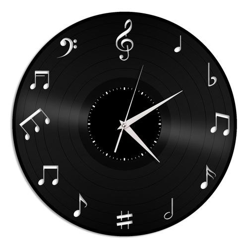 Notas Músicais - Relógio Disco De Vinil Decoração