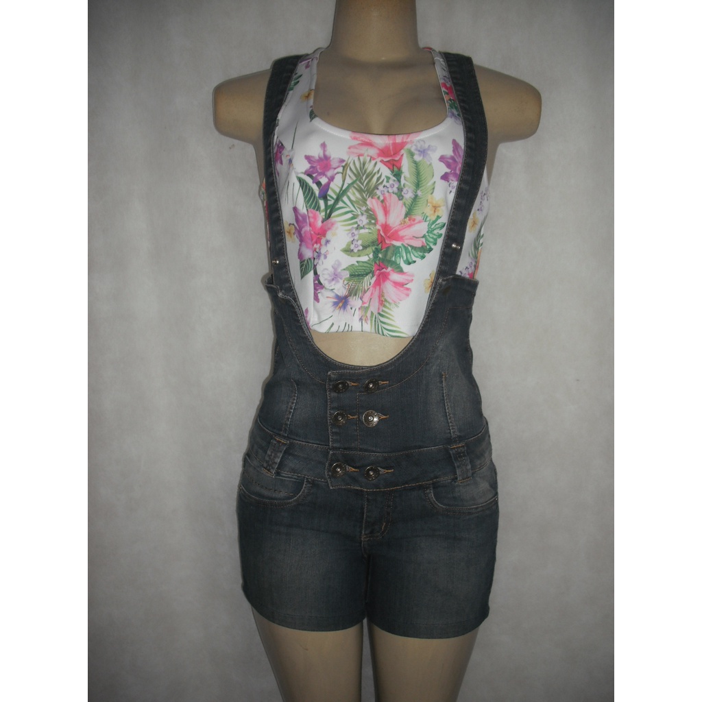 JARDINEIRA JEANS RETOOK TAM M 40 MACAQUINHO USADO BOM ESTADO