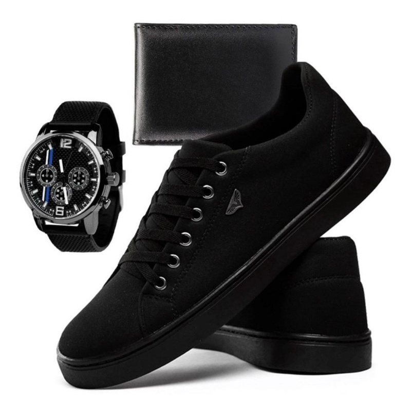 Tênis Sapatenis Masculino Casual Costurado Confort Barato + Carteira Carteira