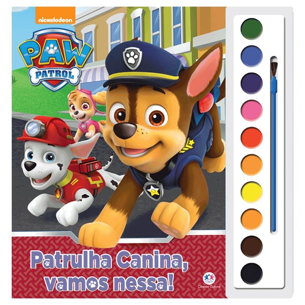 Livro com Aquarela Patrulha Canina PAW Control, Vamos Nessa! em Oferta na Shopee