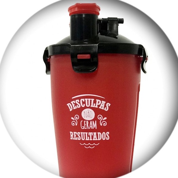 Coqueteleira Shakeira Vermelho 2 Compartimento 800ML 505SORT