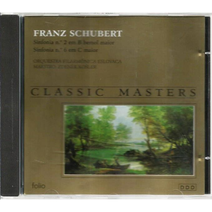1092 Mcd- Cd Original 1997- Classic Master- Franz Schubert- Sinfonia nº. 2 em B bemol maior- Sinfonia nº. 6 em C maior