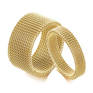 Vnox Anel De Malha De Aço Inoxidável Para Masculino E Mulheres em Oferta na Shopee