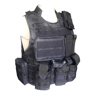 Capa De Colete Tático Modular + 9 Peças Policial Airsoft