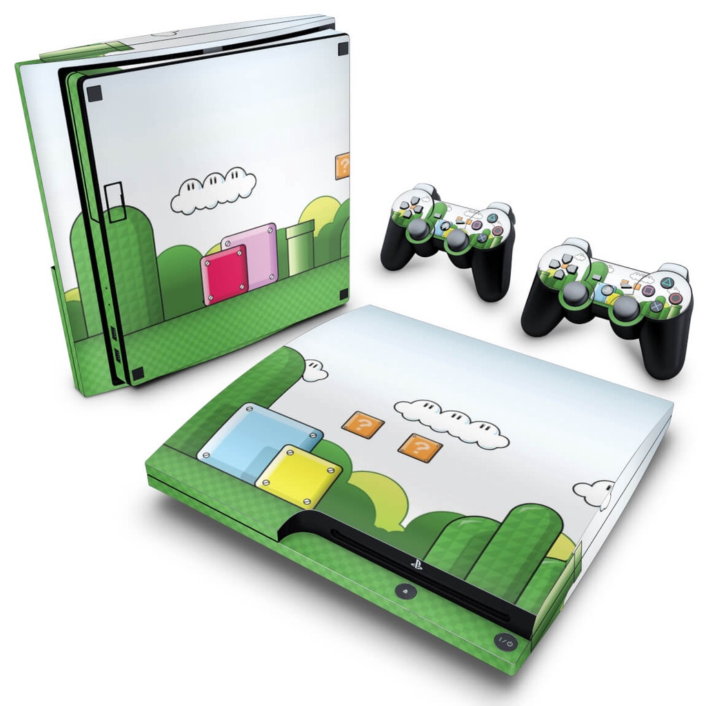 Skin PS3 Slim Adesivo - Super Mario Bros.