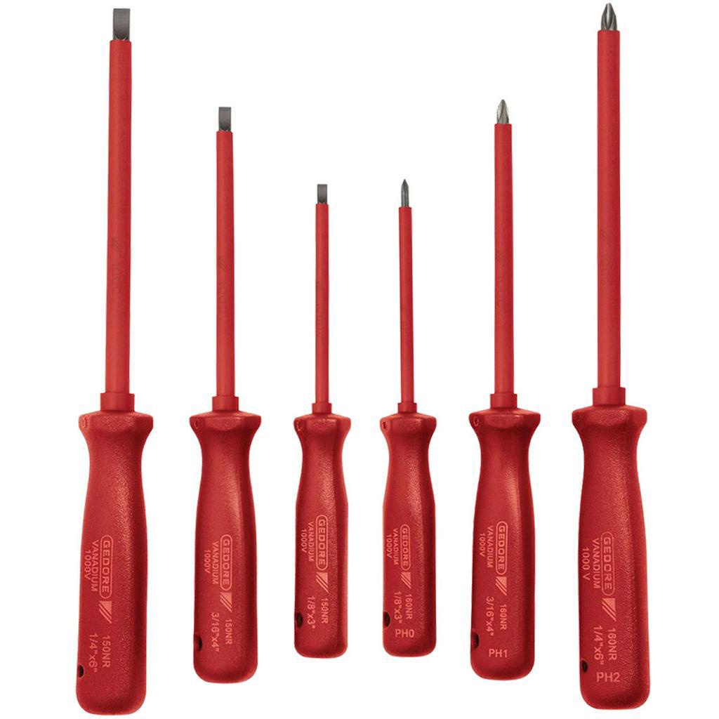 Jogo de Chave de Fenda e Phillips 6 Peças Isoladas Gedore 150 - 160 NR em Oferta na Shopee