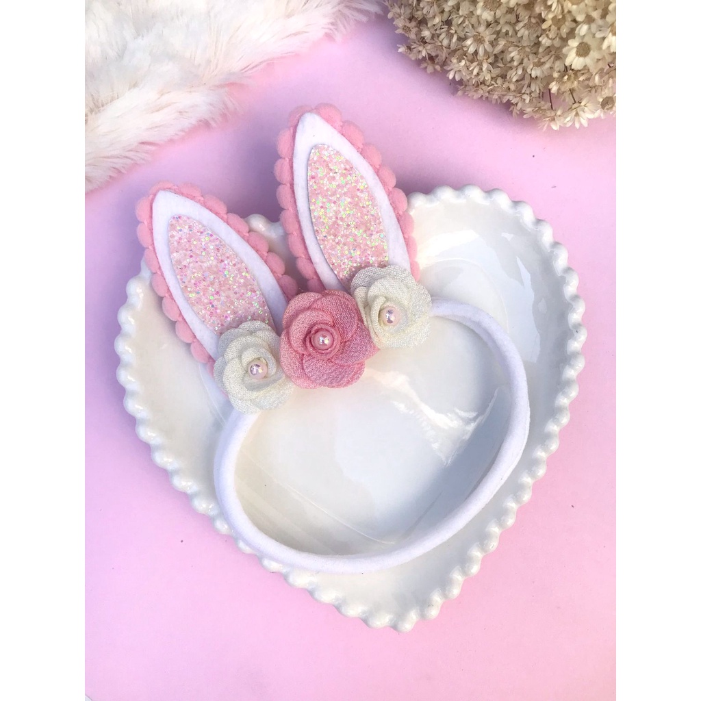 Laço Coelha Faixinha de Bebê Páscoa