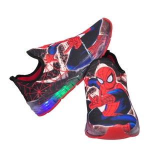 Tênis Led Homem Aranha Slip On Infantil Luzinha Novo