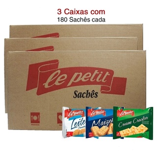 Biscoitos/Bolachas- Mini Sachê C/2un.- 3 Sabores Totalizando 540un. P/ Clínica- Pousada- Laboratório e Lanche Rápido/Prático