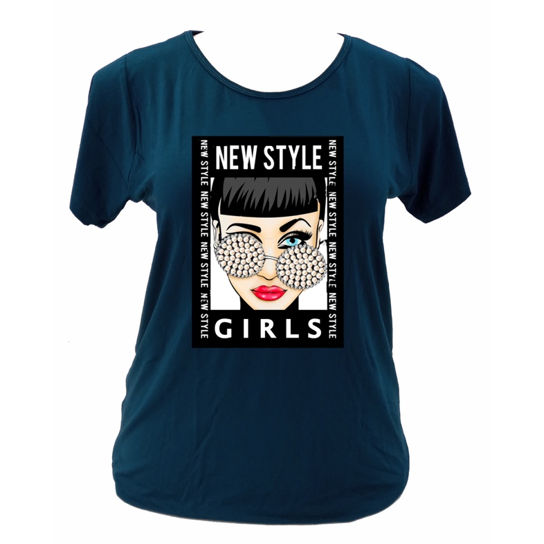 Blusa 40 ao 64 plus size com aplicação em estampa new style em Oferta na Shopee