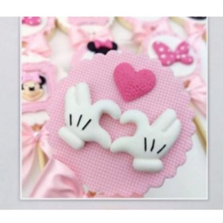 Molde de Silicone Mão Mickey e Minnie Love cód 47 | Biscuit, Pasta Amereicana, Confeitaria em Oferta na Shopee