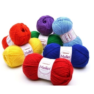 Lã Mollet 40g Círculo Kit 10 Novelos (CORES SOTIDAS0
