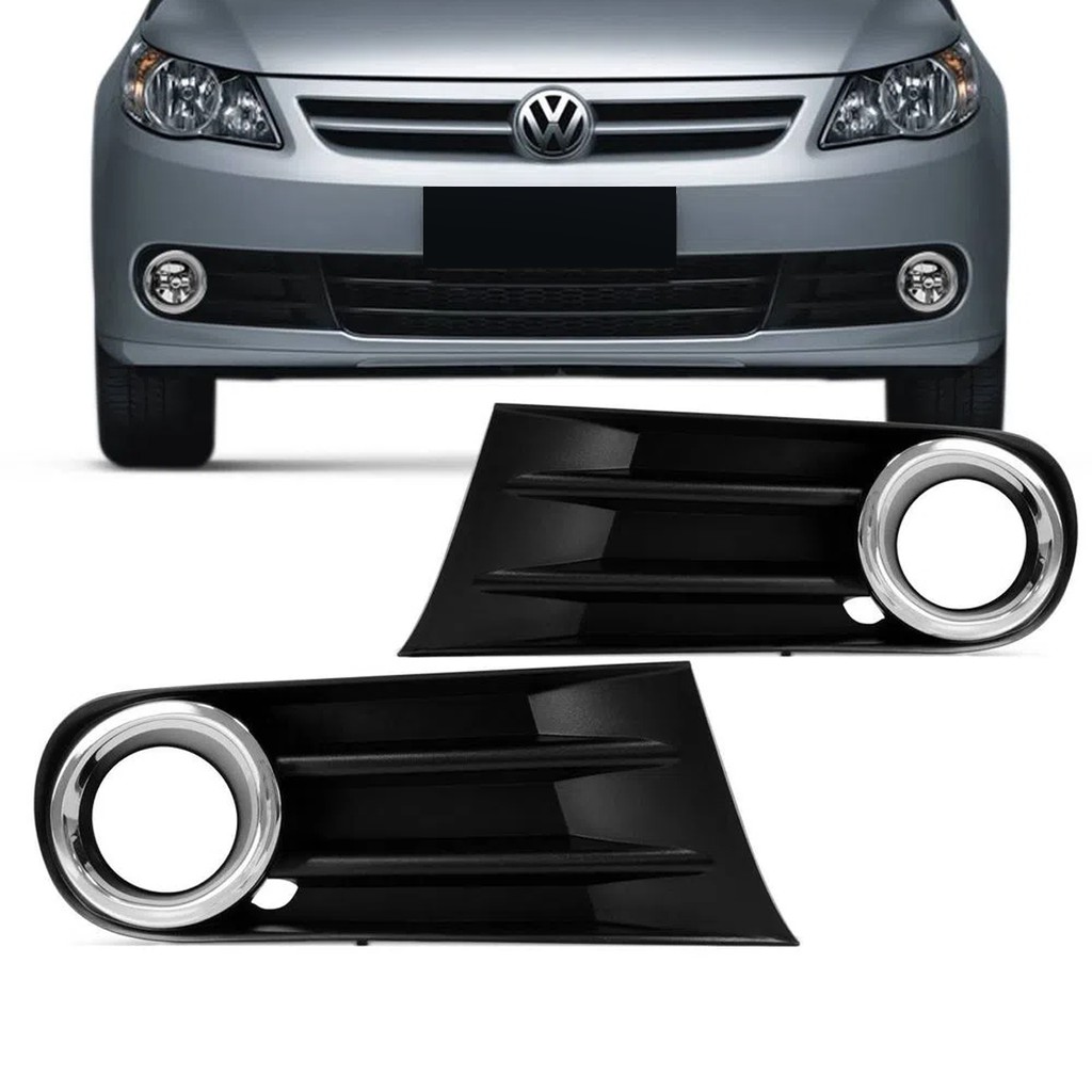 Grade Moldura Farol De Milha Gol G5 Cromado Com Furo PROMOÇÃO | Shopee ...