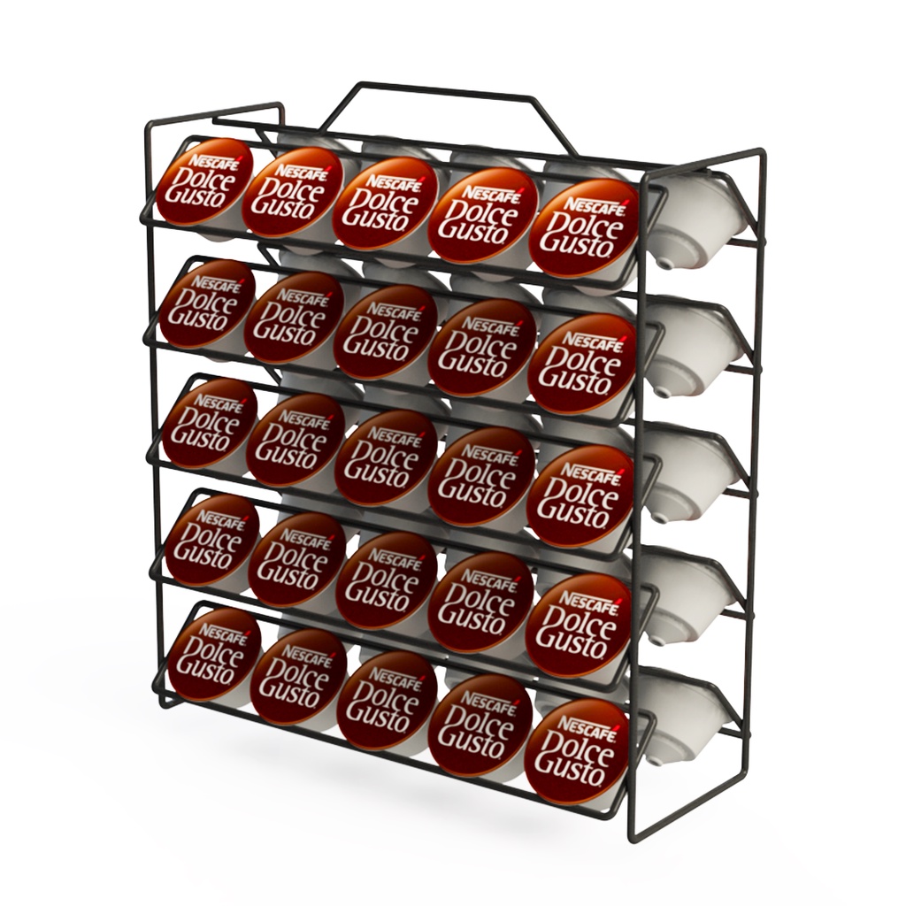 Suporte Porta 50 Cápsulas Dolce Gusto Cantinho do Café Preto Branco