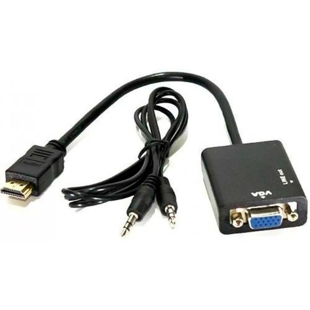 Conversor Hdmi X Vga + P2 Para Console Video Game 1080p