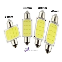 Lampada Torpedo Led 12v Todos Os Carros Todos Os Tamanhos 31/36/39/41mm