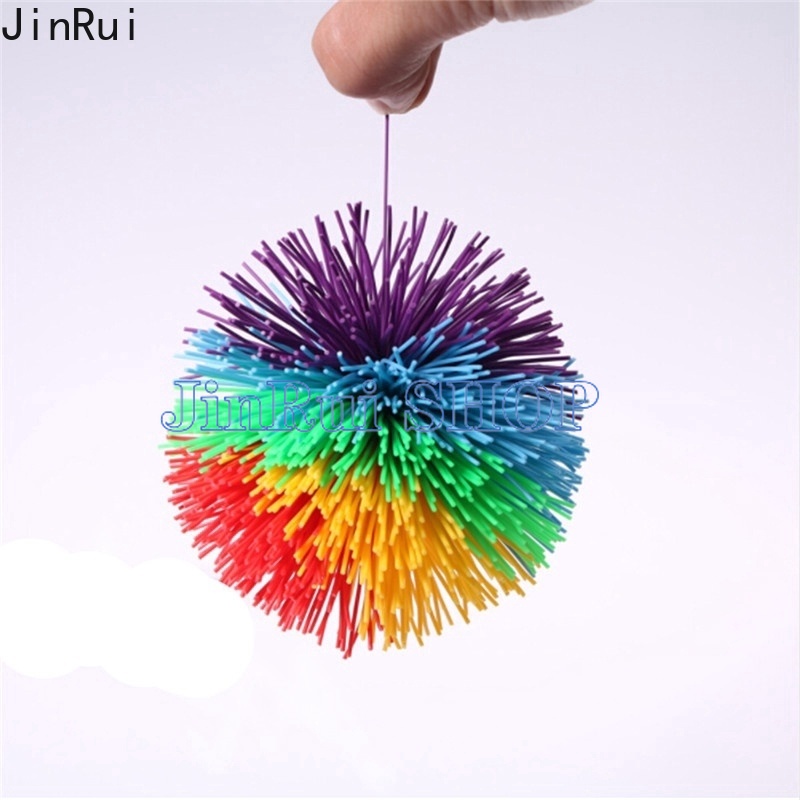 Curious Minds Busy Bags Solid Color Jumbo 9" Puffer Ball - Sensory Fidget And Stress Balls - OT Autism SPD (Solid Blue